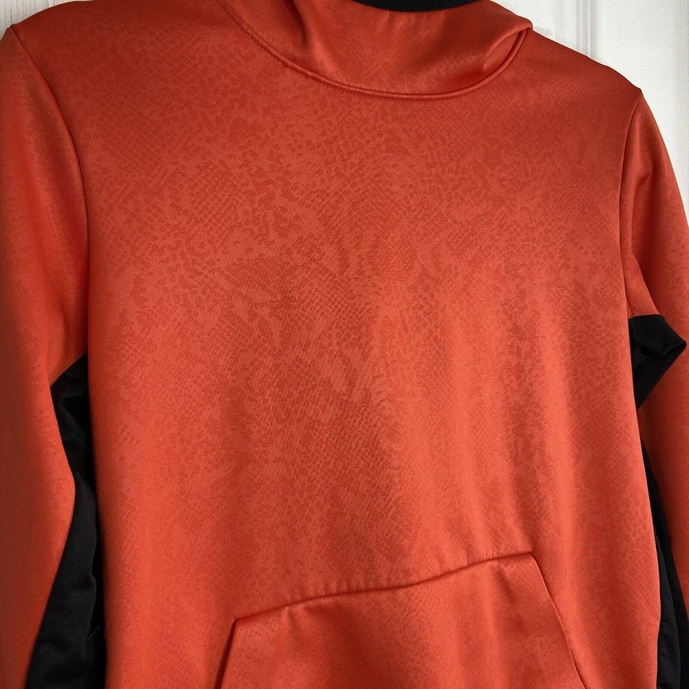 Nike Therma-Fit Hooded Pullover Sweatshirt Size Medium Red Orange Snakeskin - Picture 2 of 14